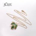 Maple Leaf Enamel Drip Long Necklace For Women