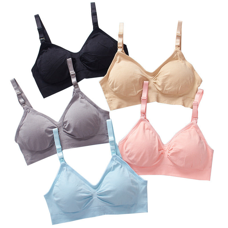 Women's Non-Steel Ring Seamless Nursing Bra